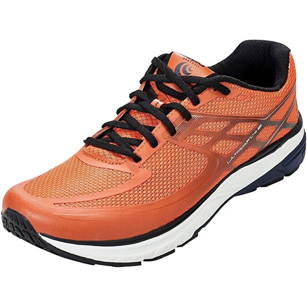 Topo Men's Ultrafly 2 Ortholite Running Shoe Low Sneaker  US 12  Orange / Navy